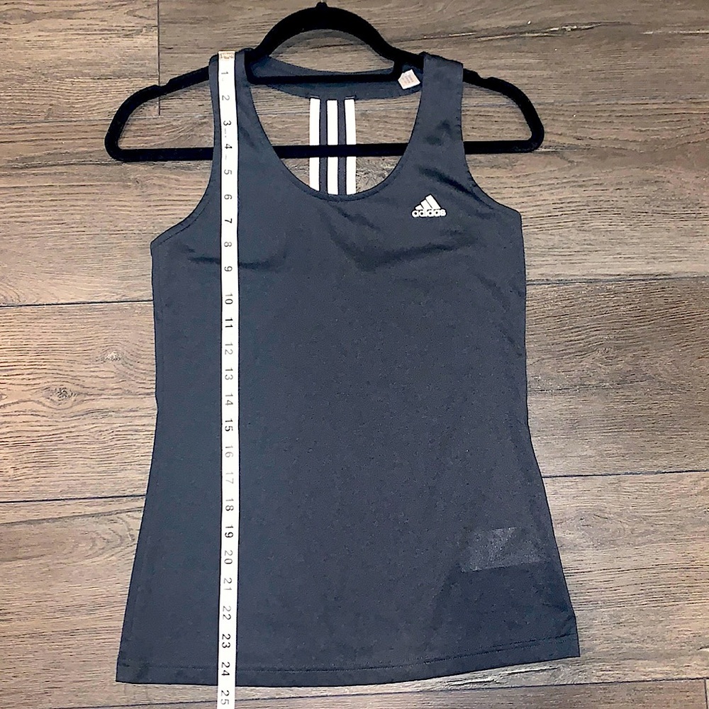 Adidas Derby Stripe T-Back Tank Charcoal Grey Size Small - Picture 5 of 9